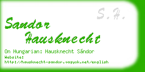 sandor hausknecht business card
